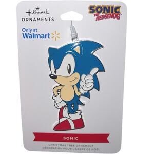 NEW Hallmark SONIC THE HEDGEHOG 3in Flat Enamel Coated Metal Christmas Ornament